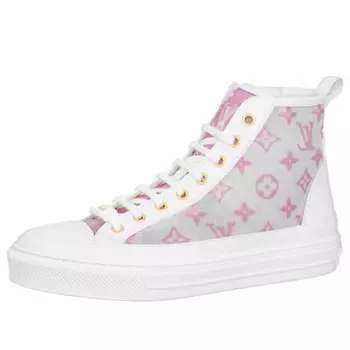 Кроссовки stellar ankle sneakers 'grey pink white' Louis Vuitton, серый