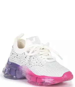 Кроссовки Steve Madden Girls 'J-Miss Rainbow Ombre со стразами (для малышей), белый