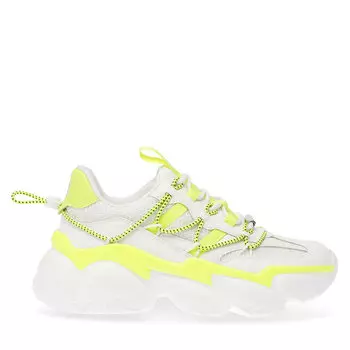 Кроссовки Steve Madden Spectator Sneaker SM11002961-04005-11H Wht/Neon Yel, белый