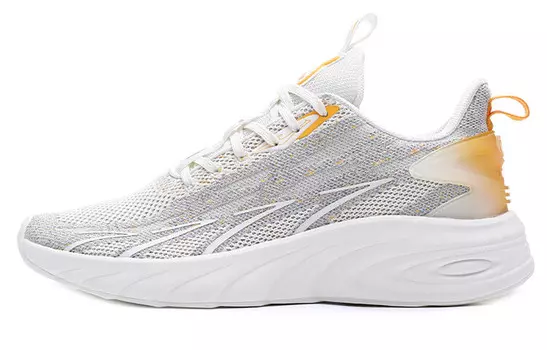 Кроссовки Strange Bomb для бега мужские с низким верхом белый/желтый Erke