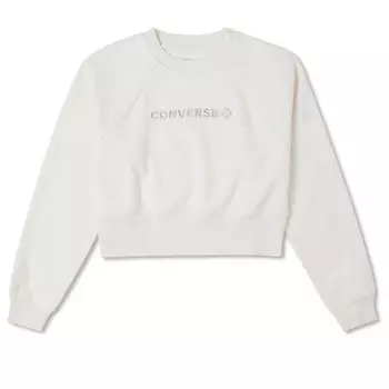 Кроссовки strip wordmark fleece crew 'white' Converse, белый