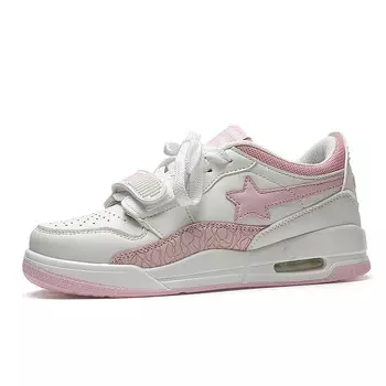 Кроссовки STUR YSN Skateboarding Shoes Unisex Low-top White, розовый