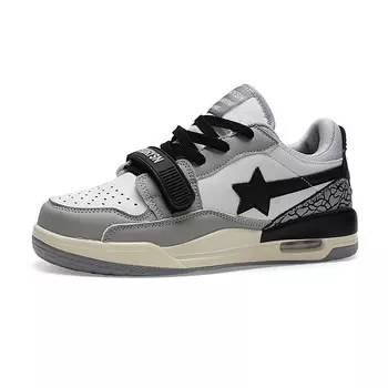 Кроссовки STUR YSN Skateboarding Shoes Unisex Low-top Black, серый/черный