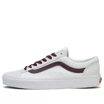 Кроссовки style 36 ua 'white maroon' Vans, белый