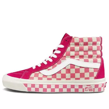 Кроссовки style 38 checkerboard pink/white Vans, белый
