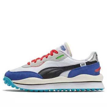 Кроссовки style rider ride on 'white dazzling blue' Puma, серый
