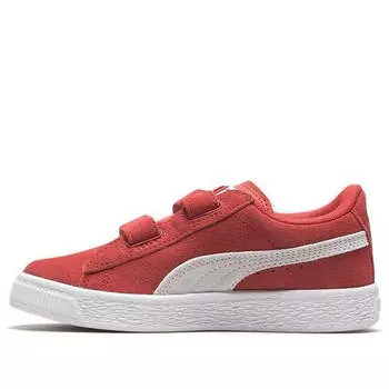 Кроссовки suede 2 straps red/white Puma, красный