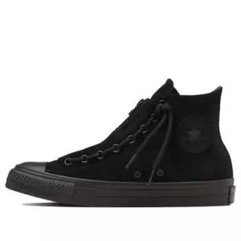 Кроссовки suede all star centerzip suede high top 'black monochrome' Converse, черный