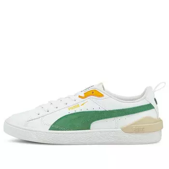 Кроссовки suede bloc 'white amazon green' Puma, белый