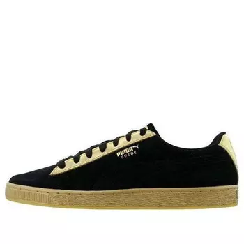 Кроссовки suede classic metallic leisure board shoes black/golden Puma, черный