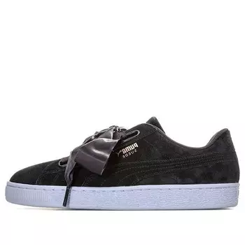 Кроссовки suede heart vr black/white Puma, белый