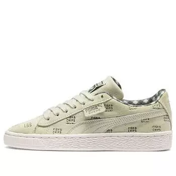 Кроссовки suede ldn x tc 'olive green white' Puma, зеленый