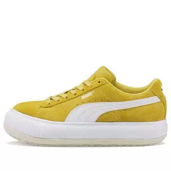 Кроссовки suede mayu 'bamboo white' Puma, желтый