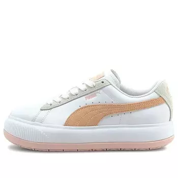 Кроссовки suede mayu white orange Puma, белый