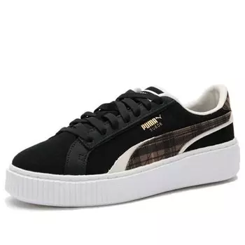 Кроссовки suede plat form plaid 'black' Puma, черный