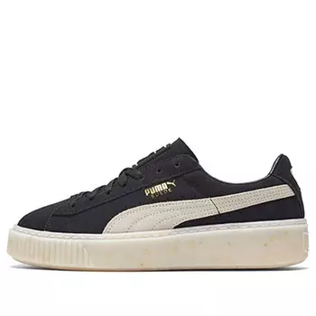 Кроссовки suede platform black/white/gold board shoes Puma, черный