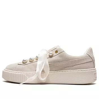 Кроссовки suede platform bling 'beige' Puma, белый