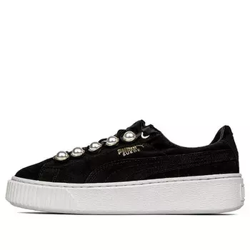 Кроссовки suede platform bling 'black' Puma, черный