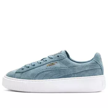Кроссовки suede platform blue Puma, синий