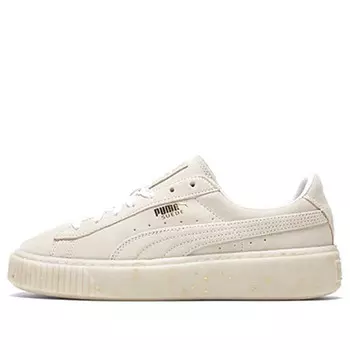 Кроссовки suede platform buff/gold board shoes Puma, белый