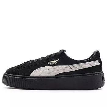Кроссовки suede platform core 'black white' Puma, черный