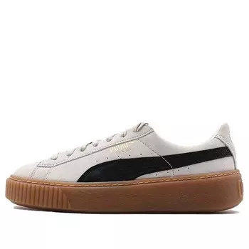 Кроссовки suede platform core 'whisper white black' Puma, белый