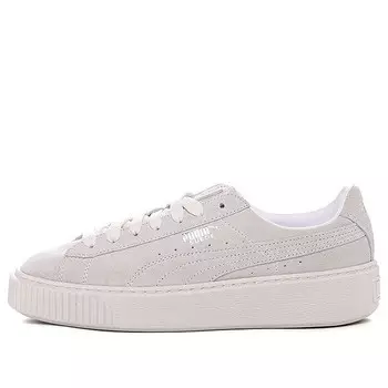 Кроссовки suede platform gray Puma, серый