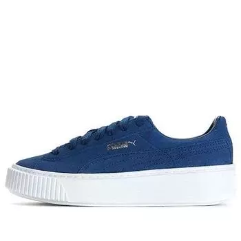 Кроссовки suede platform 'peacoat' Puma, синий