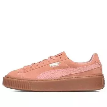 Кроссовки suede platform 'pink brown' Puma, розовый