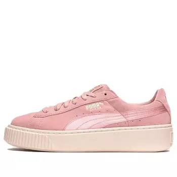 Кроссовки suede platform satin 'pink' Puma, розовый
