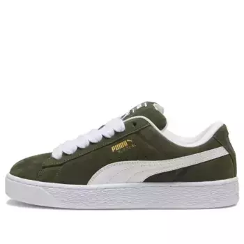Кроссовки suede xl 'dark olive white' Puma, зеленый