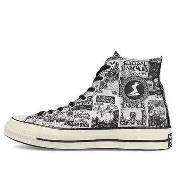 Кроссовки suicidal tendencies x chuck 70 hi 'white black' Converse, черный