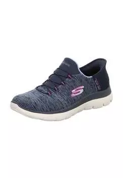 Кроссовки Summit "ослепительная дымка" слипоны Skechers, цвет nvpr navy mesh