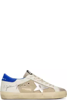 Кроссовки Super-Star бежевого и кремового цвета Golden Goose