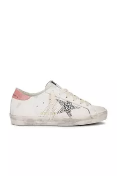 Кроссовки Super Star Golden Goose, белый/серебряный/розовый