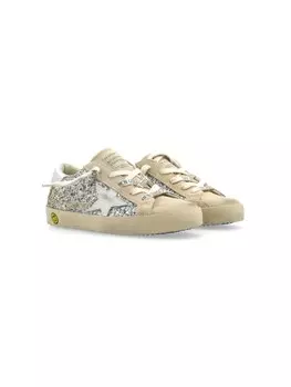 Кроссовки Super Star Golden Goose Kids, серебряный