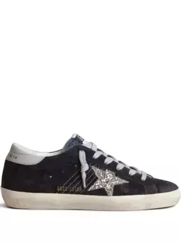 Кроссовки Super-Star с блестками GOLDEN GOOSE, черный