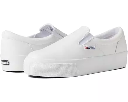 Кроссовки Superga 2306 Slip-On Nappa, цвет White Leather