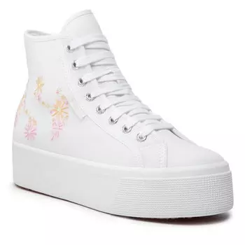 Кроссовки Superga Flowers Embroidery, белый