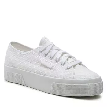 Кроссовки Superga PlatformMAcrame Rhombus, белый