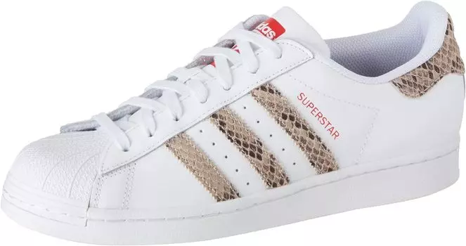 Кроссовки Superstar adidas, цвет White/Wonder White/Better Scarlet