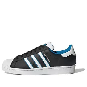 Кроссовки superstar 'black bright blue' Adidas, черный