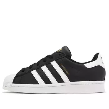 Кроссовки superstar 'black white gold' Adidas, черный