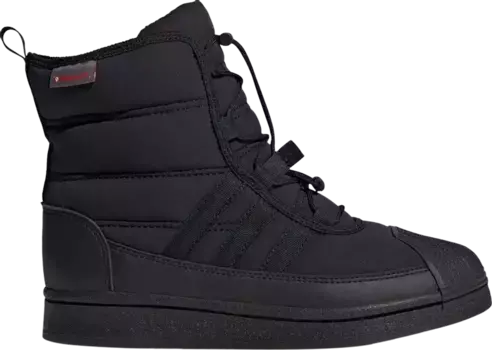 Кроссовки Superstar Boot J 'Black White', черный