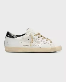 Кроссовки Superstar из смесовой кожи Golden Goose, цвет Optic White Platinum Black