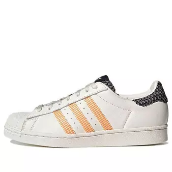 Кроссовки superstar 'off white orange rush' Adidas, бежевый