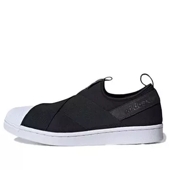 Кроссовки superstar slip on 'black' Adidas, черный