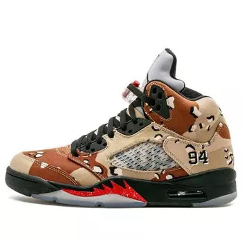 Кроссовки supreme x 5 ретро Air Jordan, мульитколор