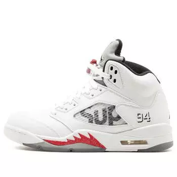 Кроссовки supreme x 5 ретро Air Jordan, белый