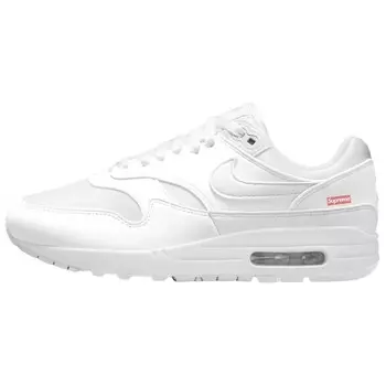 Кроссовки Supreme X Air Max 1 унисекс с низким верхом белые Nike
